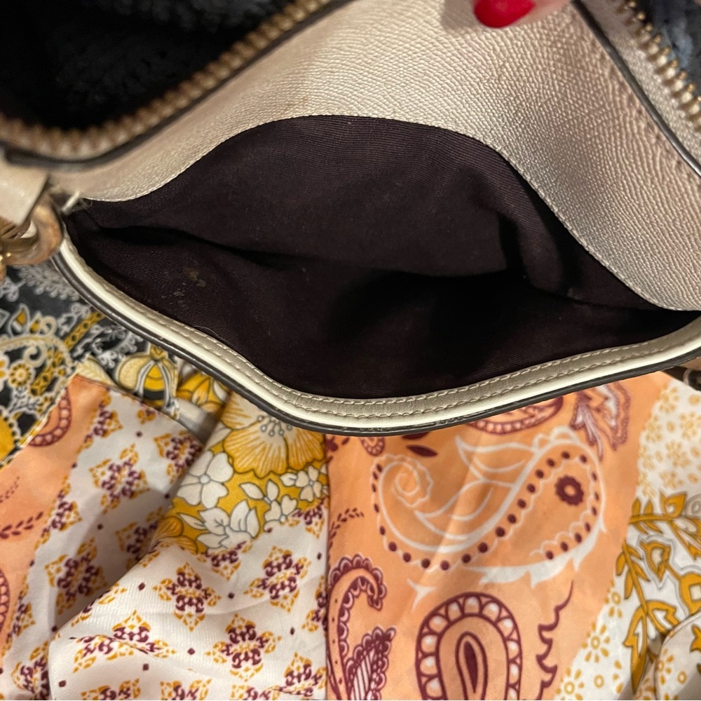 Coach Ava Beige/Shimmer Leather Vintage Tote Bag - Picture 16 of 16